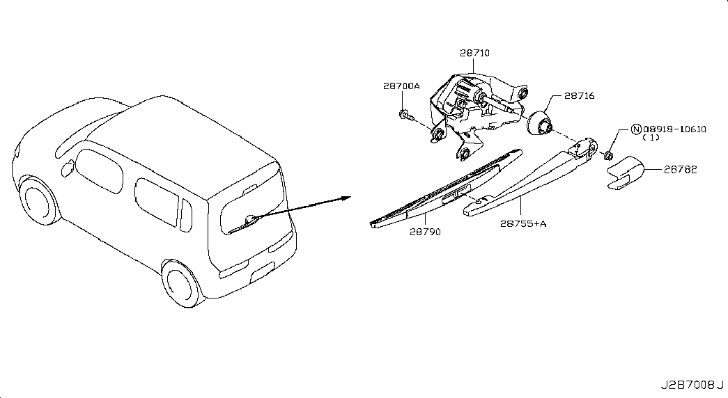 NISSAN 28781-1FA0A - Wiper Blade parts5.com