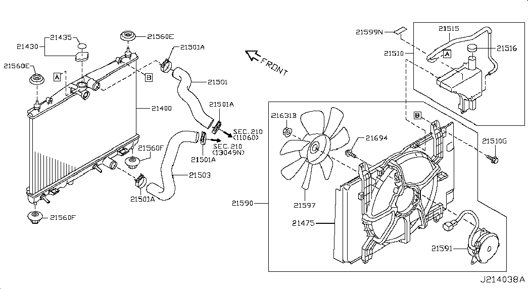 NISSAN 2143 079 903 - Τάπα κλεισίματος, ψύκτης www.parts5.com