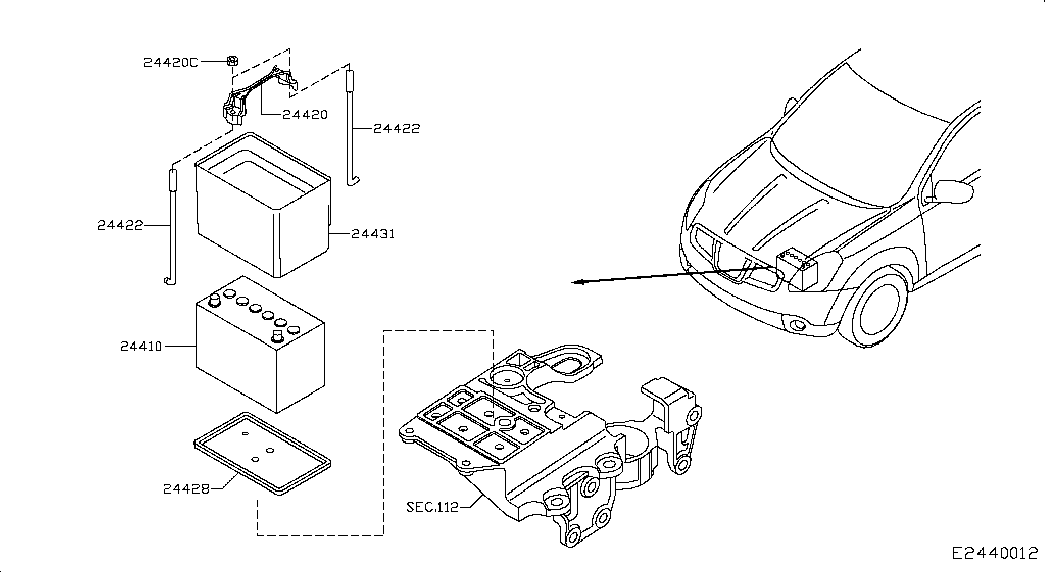 NISSAN 24410JD11A - Baterie de pornire www.parts5.com