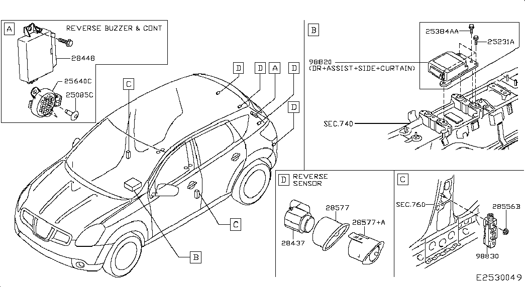 NISSAN 28438-BG00A - Sensori, pysäköintitutka www.parts5.com