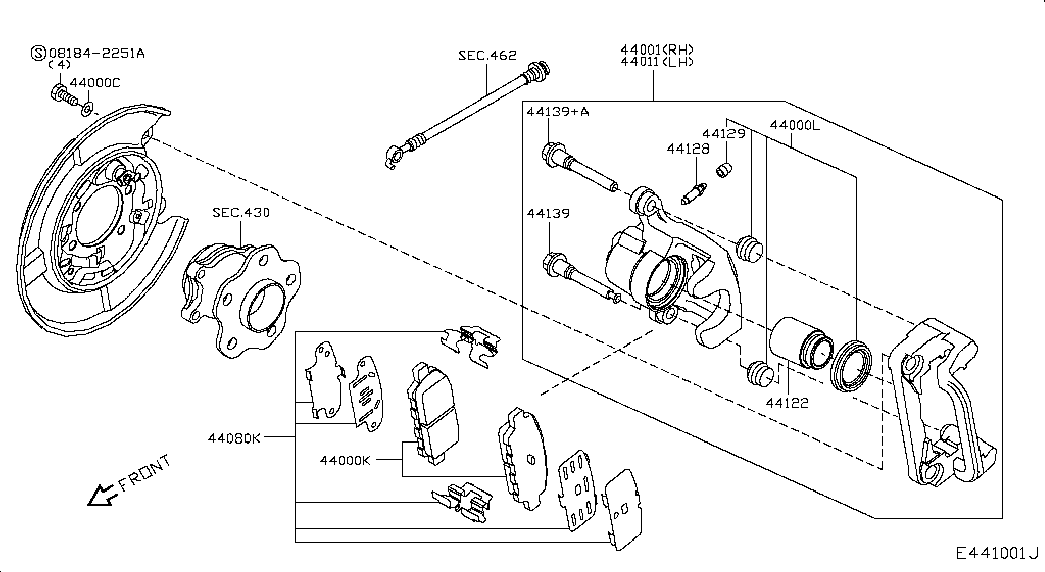 Hino D4060-EM11A - PAD KIT-DISC BRAKE,REAR www.parts5.com