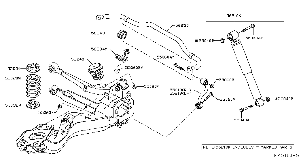 NISSAN E6210-JD02A- - Shock Absorber parts5.com