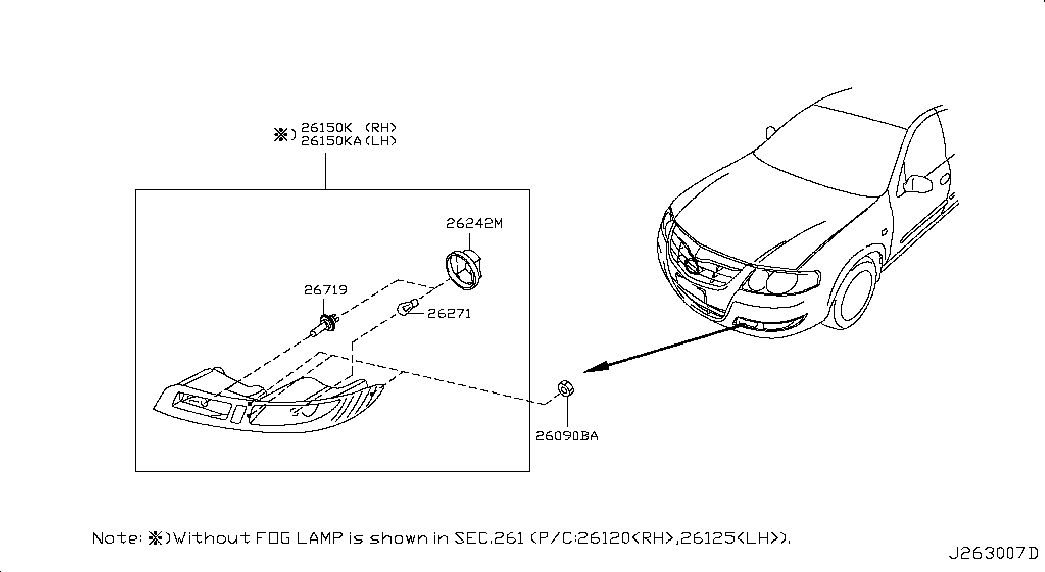 NISSAN 2761995F0A - Лампа накаливания, противотуманная фара www.parts5.com