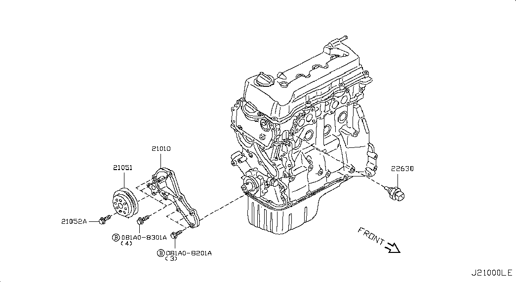 NISSAN 2101095F0A - Su pompası www.parts5.com