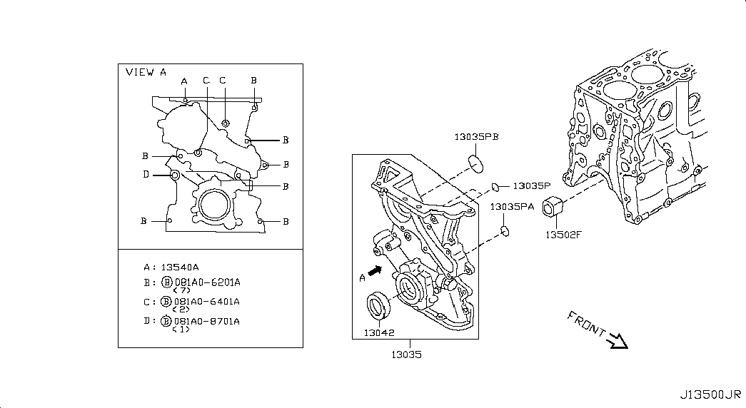 NISSAN 13510-95F0A - Уплотнительное кольцо, резьбовая пробка маслосливного отверстия www.parts5.com