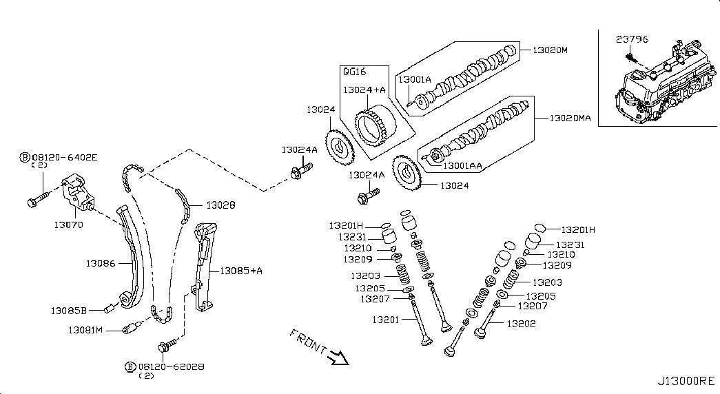 NISSAN 13207-95F0A - Bague d'étanchéité, tige de soupape www.parts5.com