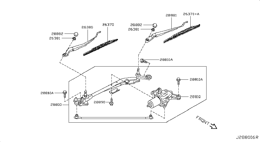 NISSAN 28890-95F0C - Μάκτρο καθαριστήρα www.parts5.com