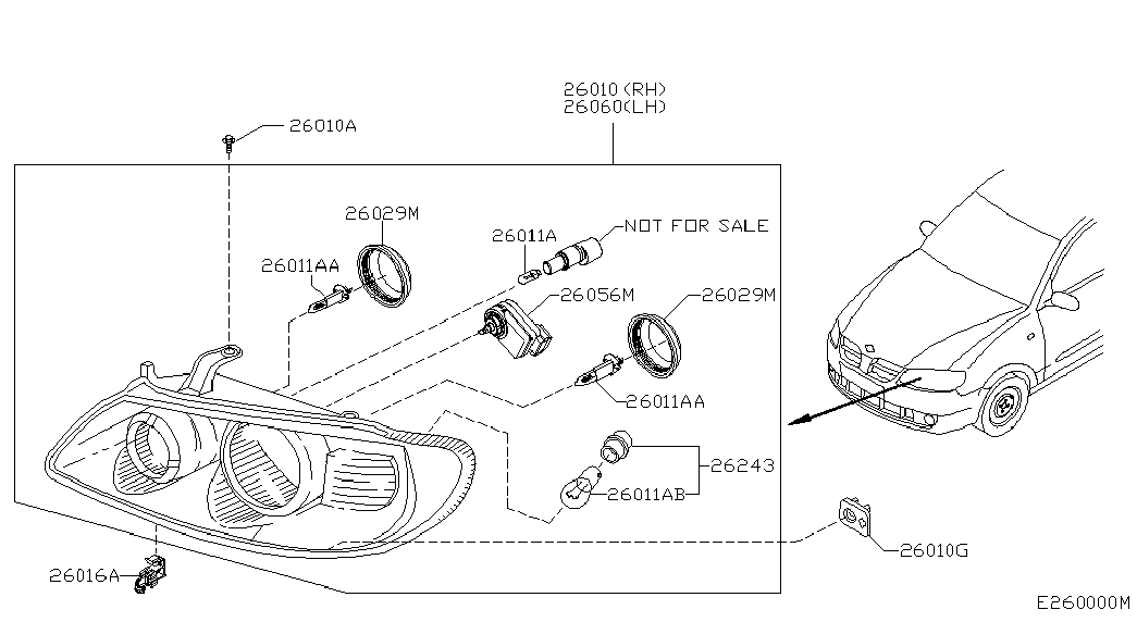 NISSAN 26056-BN702 - Element za podešavanje, regulisanje širine svetljenja www.parts5.com