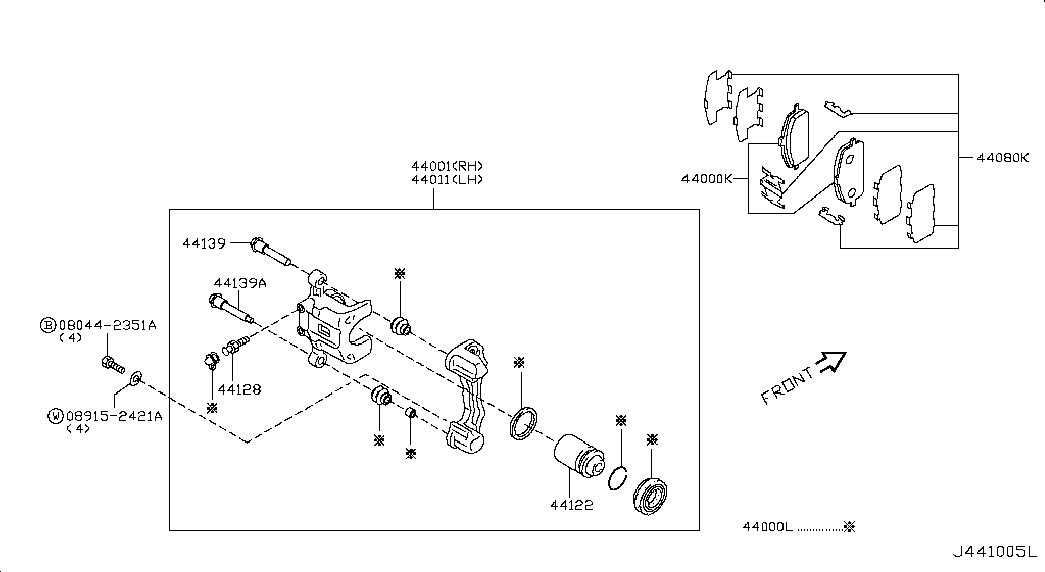 NISSAN 44011-8H30A - Brake Caliper www.parts5.com