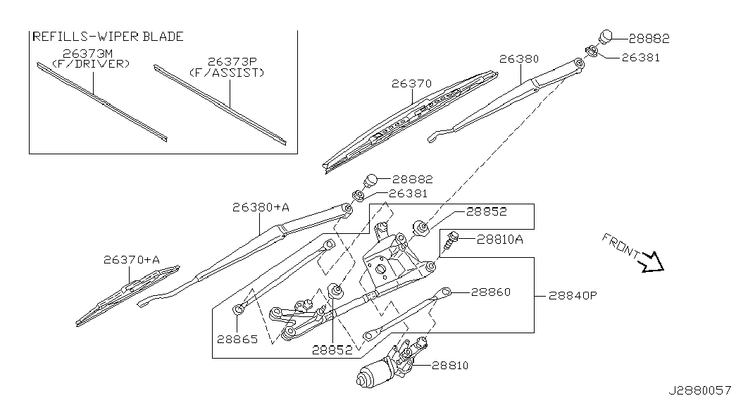 NISSAN 28890ES61A - Pyyhkijänsulka www.parts5.com