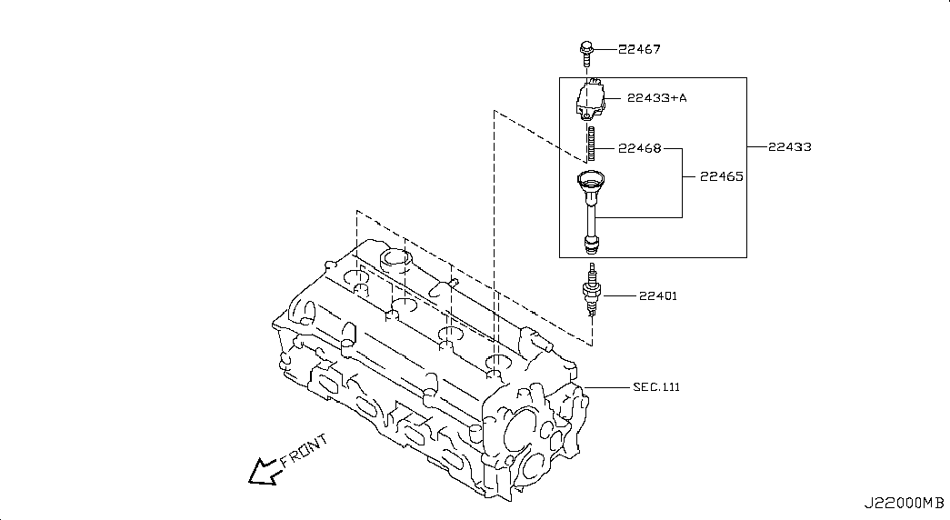 Infiniti 22448-8H314 - Ignition system: 04 pcs. www.parts5.com