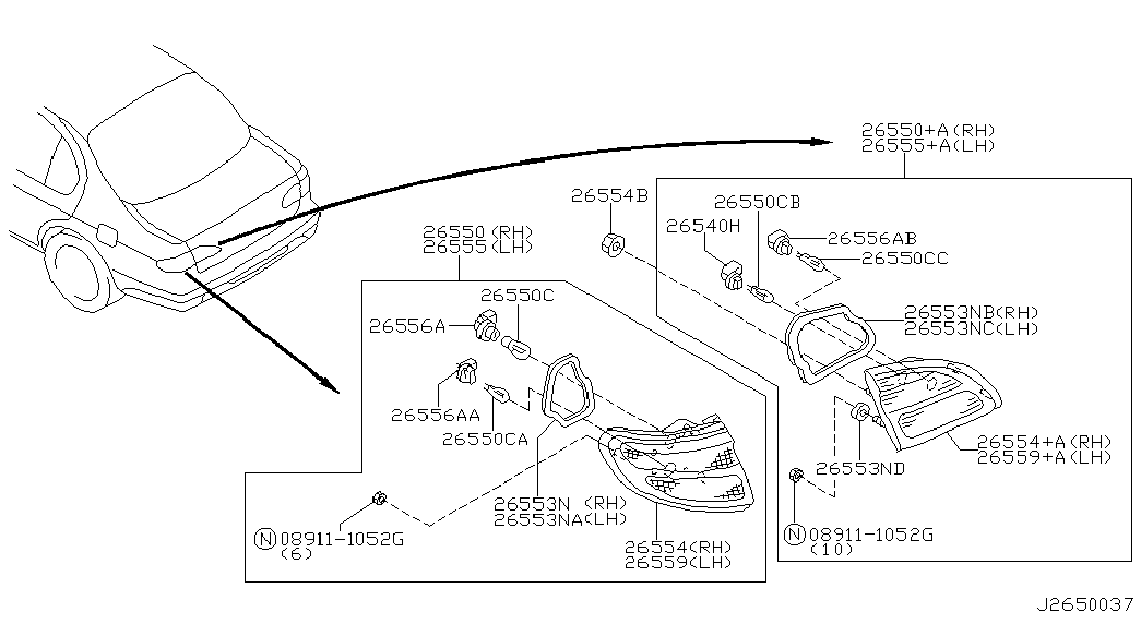 NISSAN 2627189913 - Bec incandescent www.parts5.com