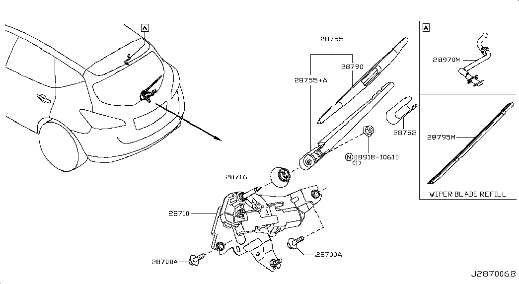 NISSAN 28795-CN00A - Pyyhkijänsulka www.parts5.com