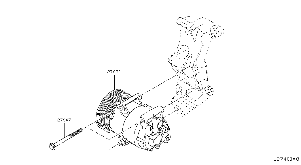 NISSAN 27630-00Q1E - Компрессор кондиционера www.parts5.com