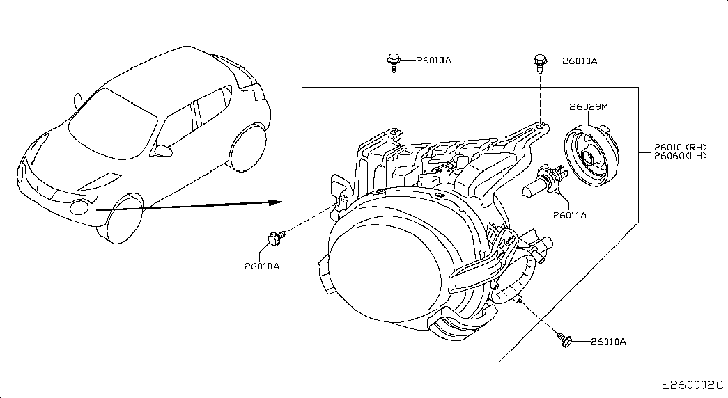 NISSAN 26294-8990D - Sijalica, far za maglu www.parts5.com