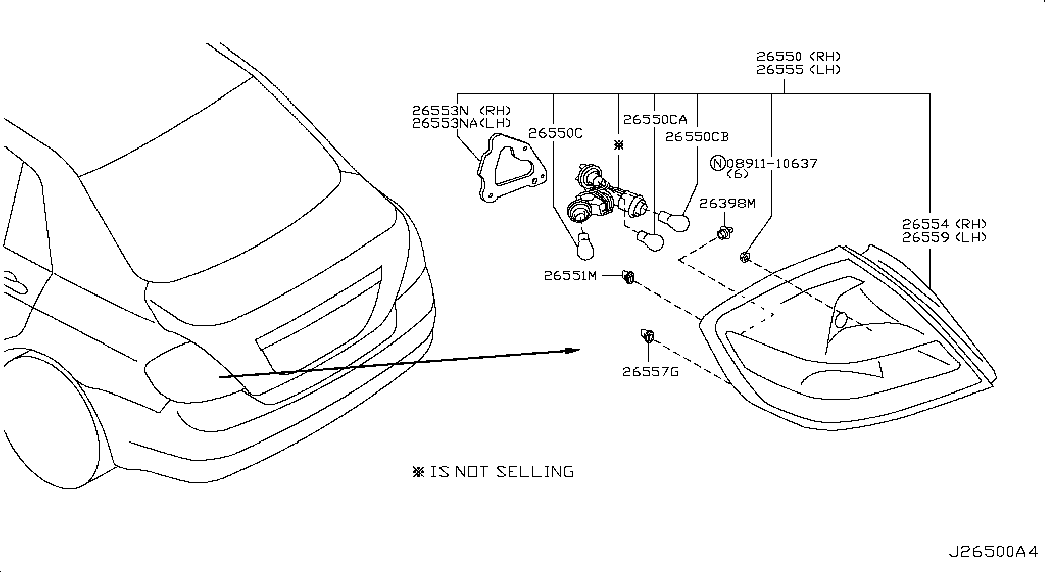 NISSAN 2627189916 - Лампа, лампа чтения www.parts5.com