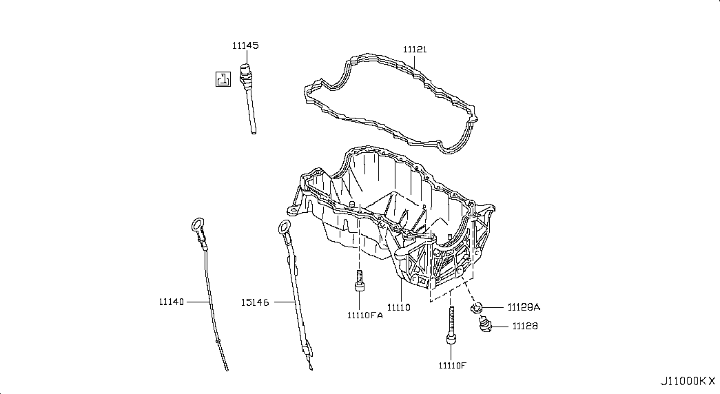 NISSAN 11121-BN700 - Conta, yağ karteri www.parts5.com