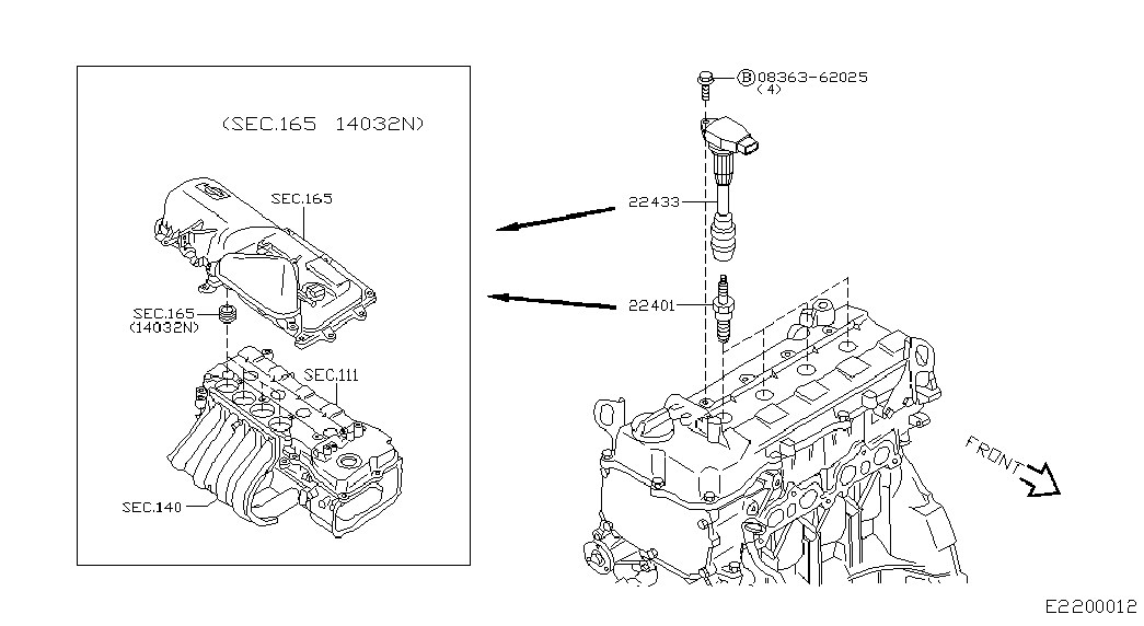 NISSAN 22401-8H314 - Свеча зажигания www.parts5.com