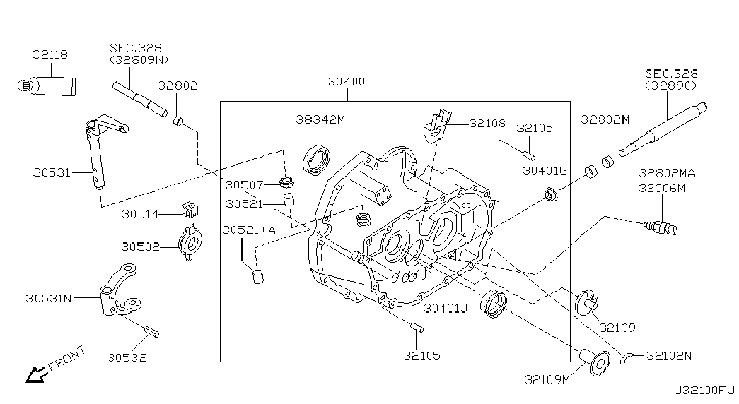 NISSAN 30502-53J05 - Clutch Release Bearing parts5.com