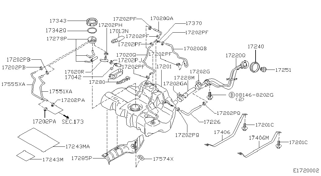 NISSAN 170422J900* - Fuel Pump parts5.com