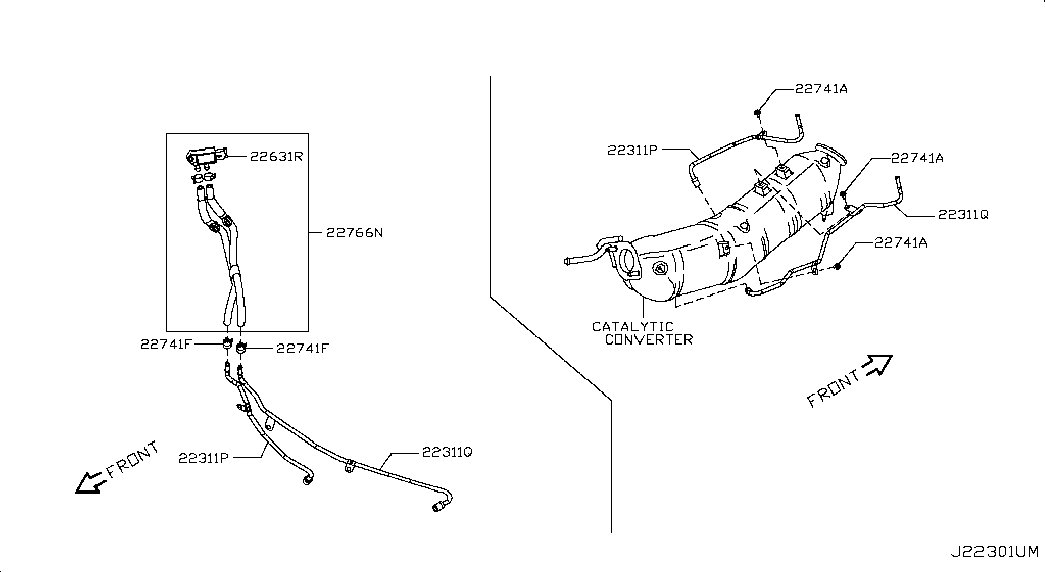 NISSAN 20827-00Q0L - Sensor, exhaust pressure parts5.com