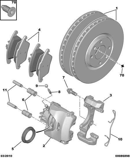 CITROËN 4249 86 - Disc frana www.parts5.com