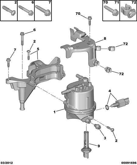 CITROËN 1901 99 - Filtr paliwa www.parts5.com