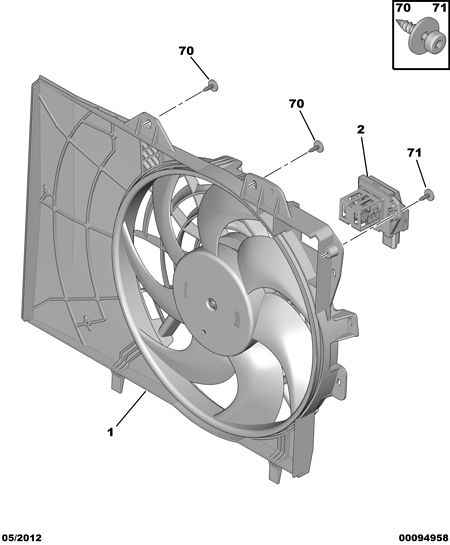 Vauxhall 1253 P9 - Fan, radiator parts5.com