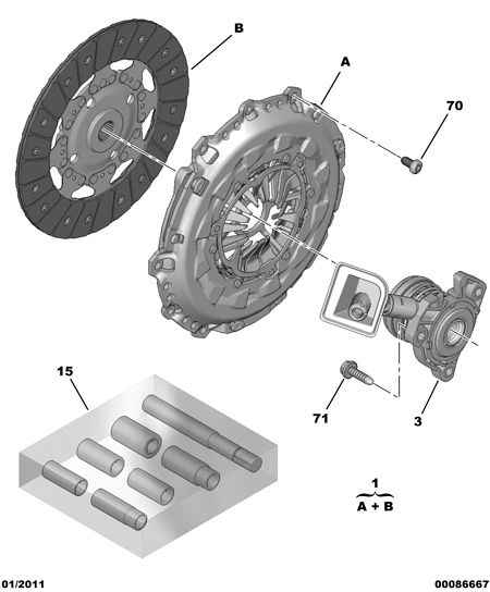 CITROËN 96 779 333 80 - Rulment de presiune, ambreiaj www.parts5.com