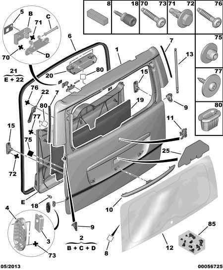 CITROËN 8731 P5 - Muelle neumático, maletero / compartimento de carga www.parts5.com