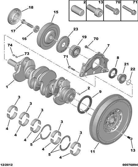 CITROËN 96 770 605 80 - Volante motor www.parts5.com