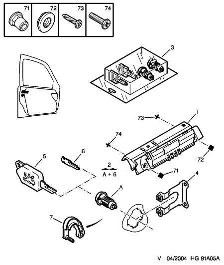 PEUGEOT 9101 P1 - Oven kahva www.parts5.com