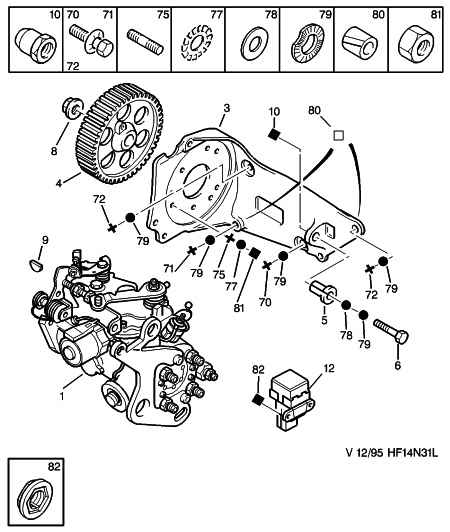 Vauxhall 6 36 654 - Kiristysrulla, hammashihnat www.parts5.com