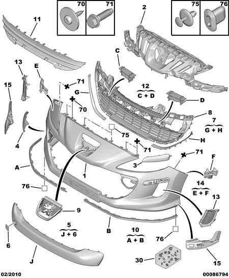 PEUGEOT 7452.PH - Trim - Protective Strip, bumper www.parts5.com