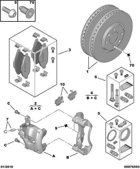 CITROËN 4253 93 - Piduriklotsi komplekt,ketaspidur www.parts5.com