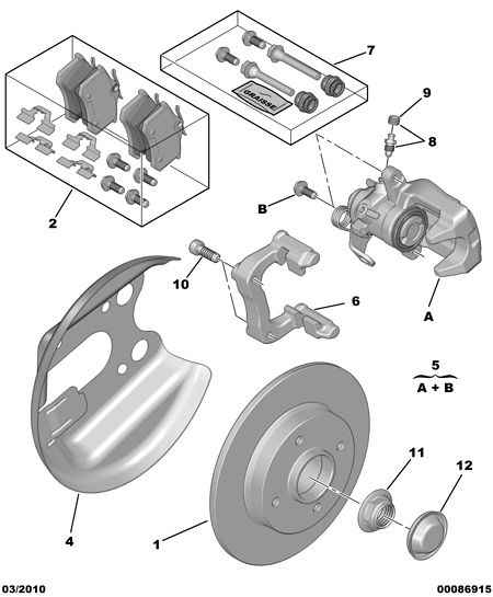 CITROËN/PEUGEOT 4254.28 - Fékbetétkészlet, tárcsafék www.parts5.com