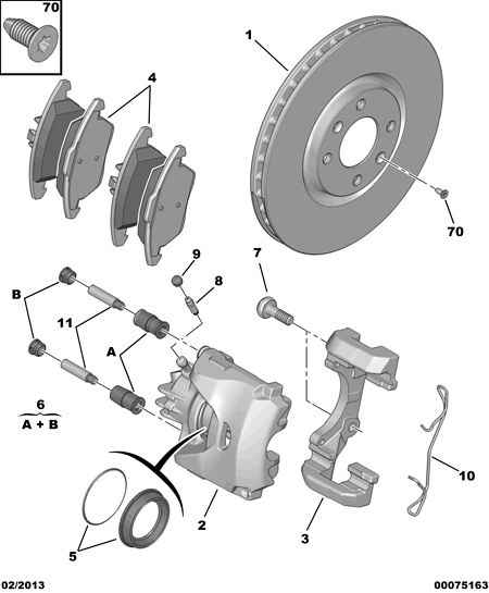 CITROËN 4253 43 - Kit de plaquettes de frein, frein à disque www.parts5.com