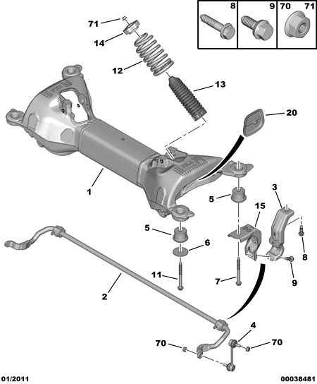 CITROËN 5152.66 - Bush of Control / Trailing Arm www.parts5.com