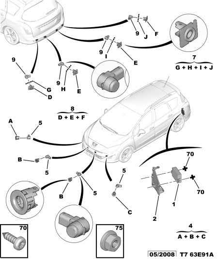 CITROËN 6590 EF - Sensor, Einparkhilfe www.parts5.com