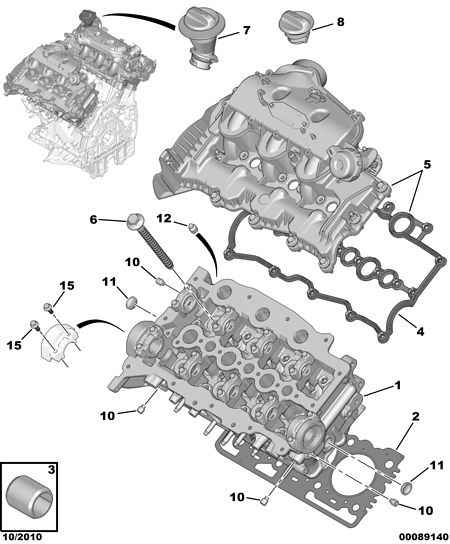 CITROËN 0249.E1 - Garnitura, capac supape www.parts5.com