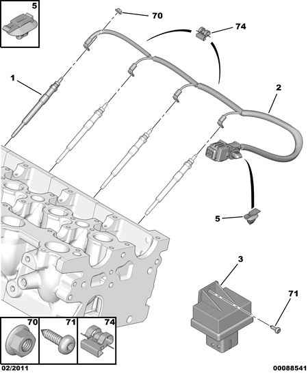 PEUGEOT (DF-PSA) 5960 F4 - Bujie incandescenta www.parts5.com