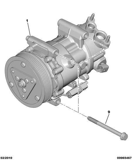 CITROËN 6453.WK - Compressor, air conditioning www.parts5.com