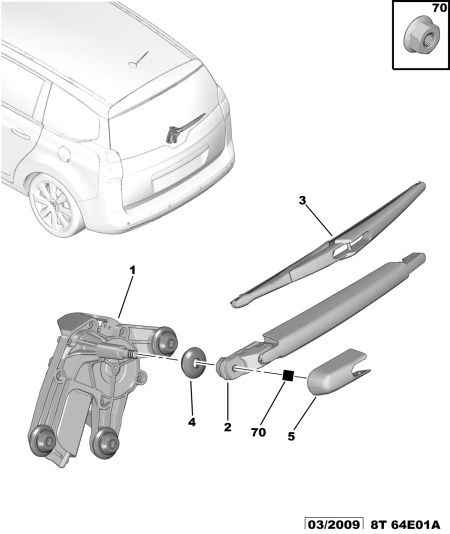 PEUGEOT 6423 C3 - Pióro wycieraczki www.parts5.com