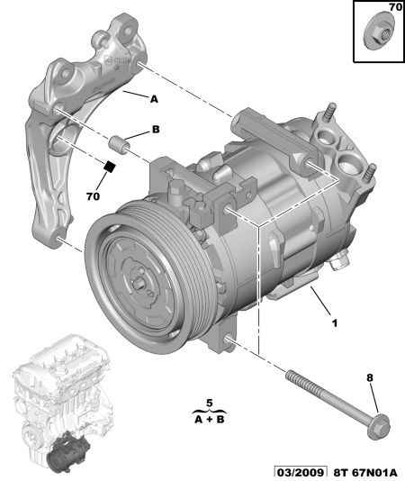 PEUGEOT 6487.40 - Kompresor, klimatyzacja www.parts5.com