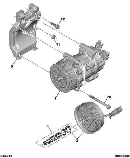 CITROËN 6453.QJ - Kompresor, klima-uređaj www.parts5.com