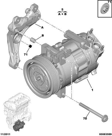 CITROËN 6453.WF - Компресор, климатизация www.parts5.com