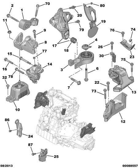 PEUGEOT 1809.45 - Окачване, двигател www.parts5.com