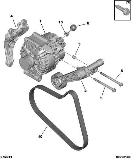 CITROËN 5751.G9 - Napinák rebrovaného klinového remeňa www.parts5.com