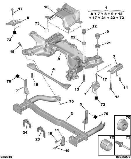 CITROËN 3504 42 - Uležištenje, upravljač www.parts5.com