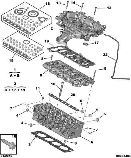 PEUGEOT 0197.AW - Set garnituri complet, motor www.parts5.com